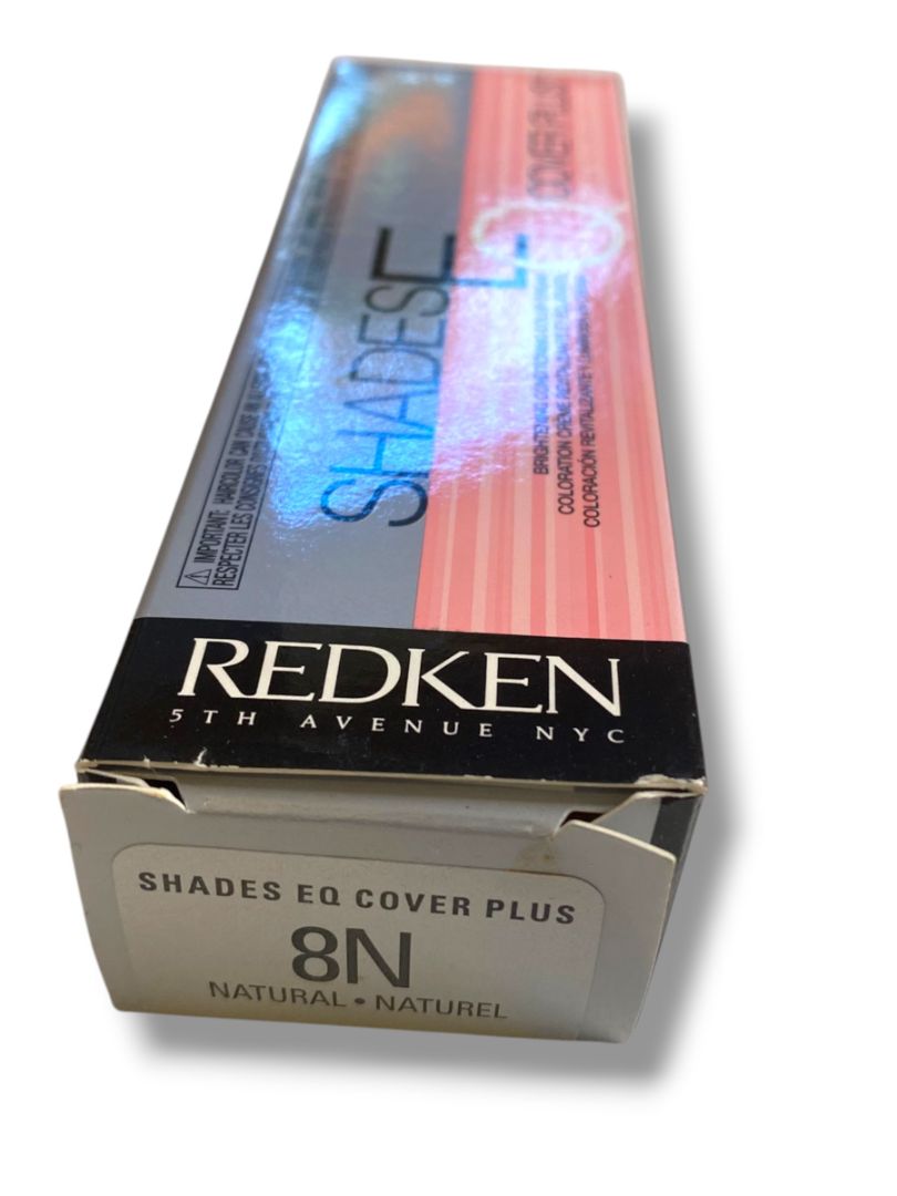 Redken New Shades EQ Cover  Plus 2.1 oz 8N Natural Color Cream Brightening Conditioning