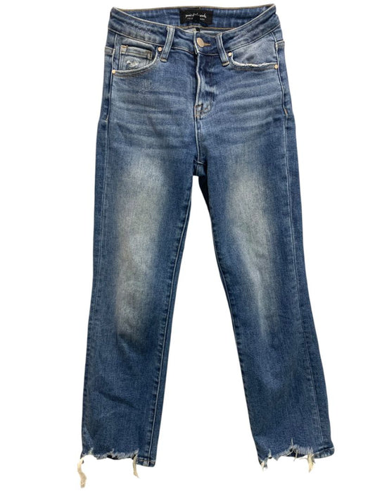 Size 0 (24) Social Threads x Risen Jeans Womens Denim Distressed Hem