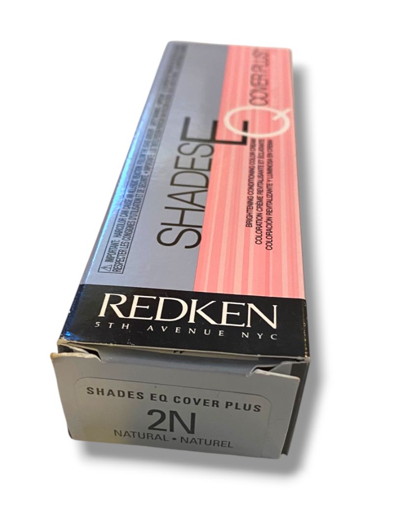 Redken New Shades EQ Cover  Plus 2.1 oz 2N Natural Color Cream Brightening Conditioning