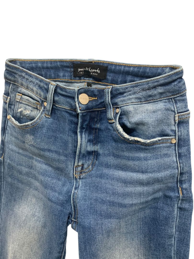 Size 0 (24) Social Threads x Risen Jeans Womens Denim Distressed Hem