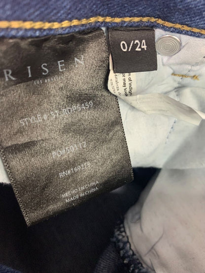 Size 0 (24) Social Threads x Risen Jeans Womens Denim Distressed Hem
