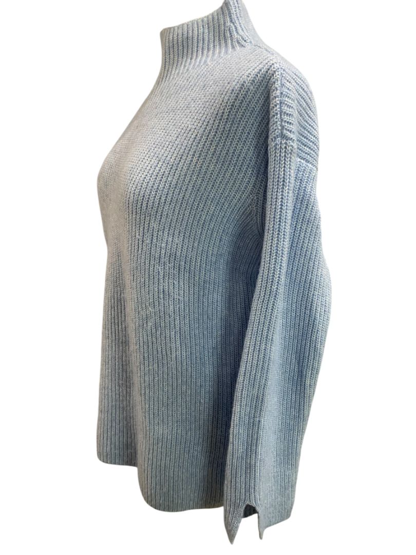 Size XS Loft Womens Light Blue Mockneck Sweater