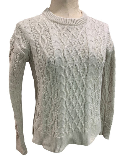 Size XS J.Crew Womens Cable Crewneck Knit Pullover Sweater Cotton BT229
