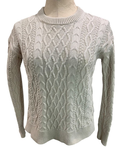 Size XS J.Crew Womens Cable Crewneck Knit Pullover Sweater Cotton BT229