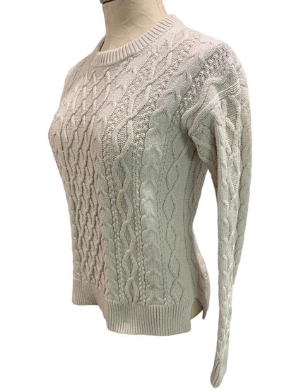 Size XS J.Crew Womens Cable Crewneck Knit Pullover Sweater Cotton BT229