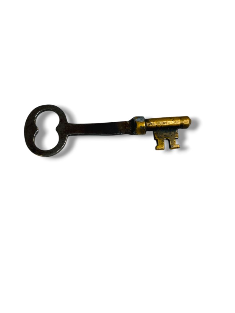 Antique Skeleton Door Key Metal 2.5"