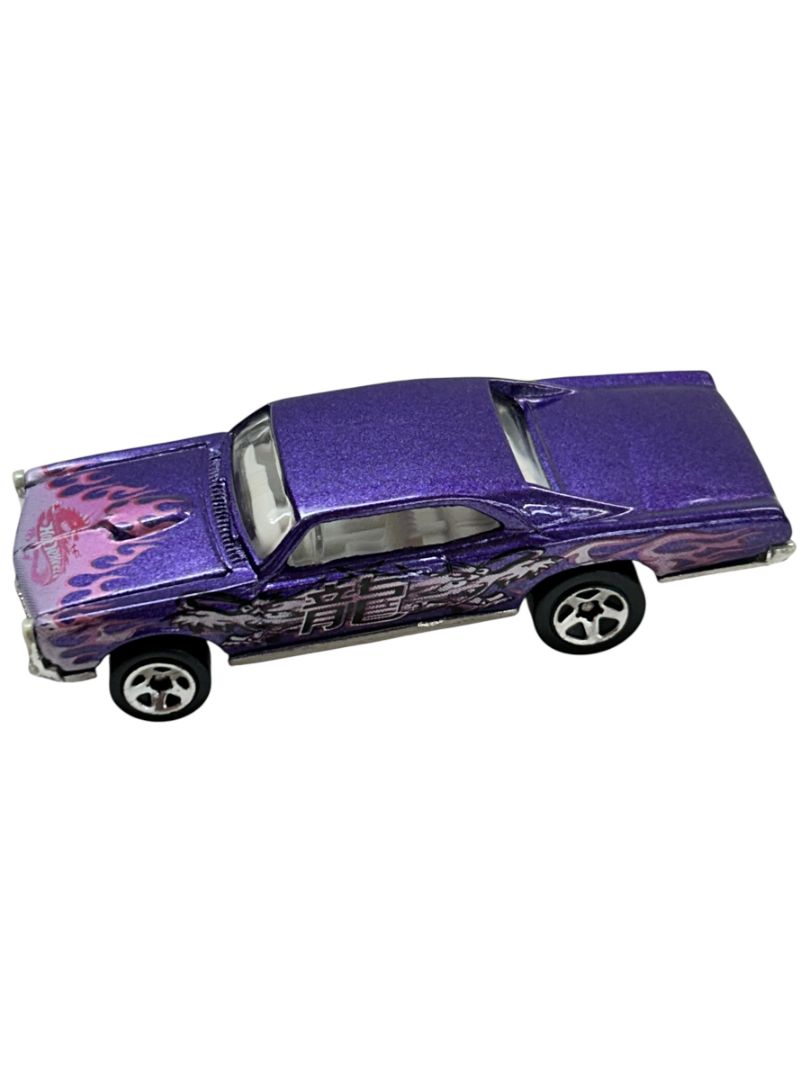 2 Hot Wheels Diecast Cars Rescue 67 Pontiac GTO Purple