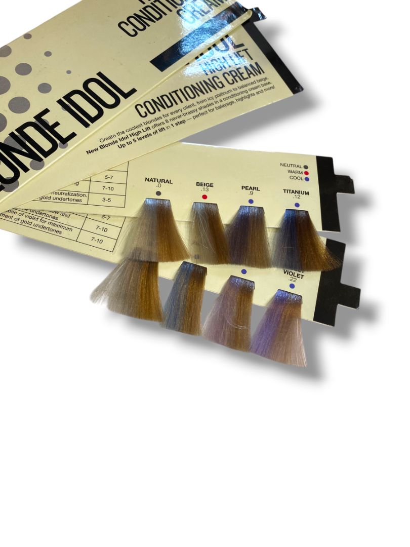 Redken New Blonde Idol Swatch Set Cards High Lift Conditioning Cream