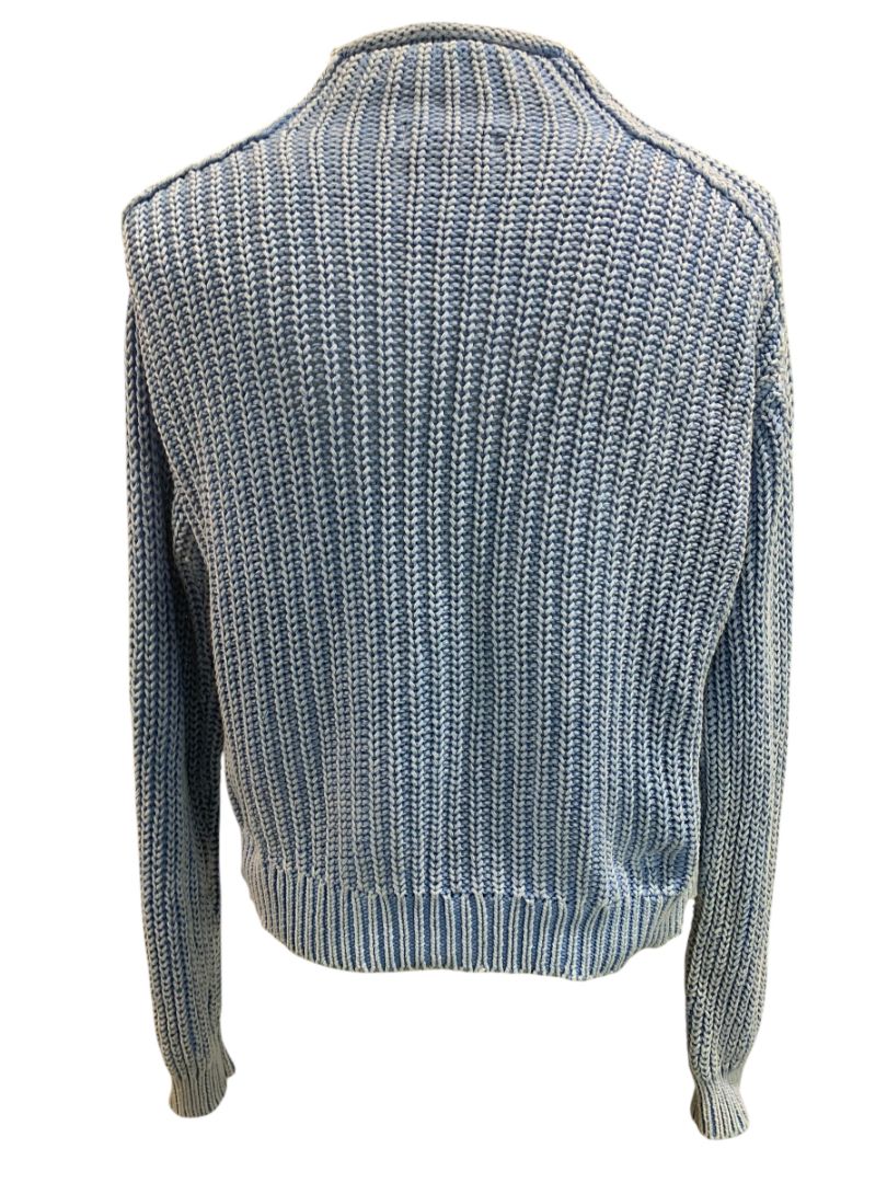 Size XS Z Supply Womens Rollneck Style Blue Fade Look