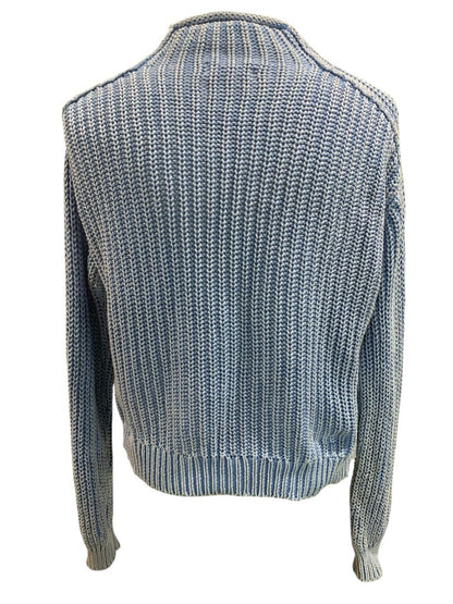 Size XS Z Supply Womens Rollneck Style Blue Fade Look