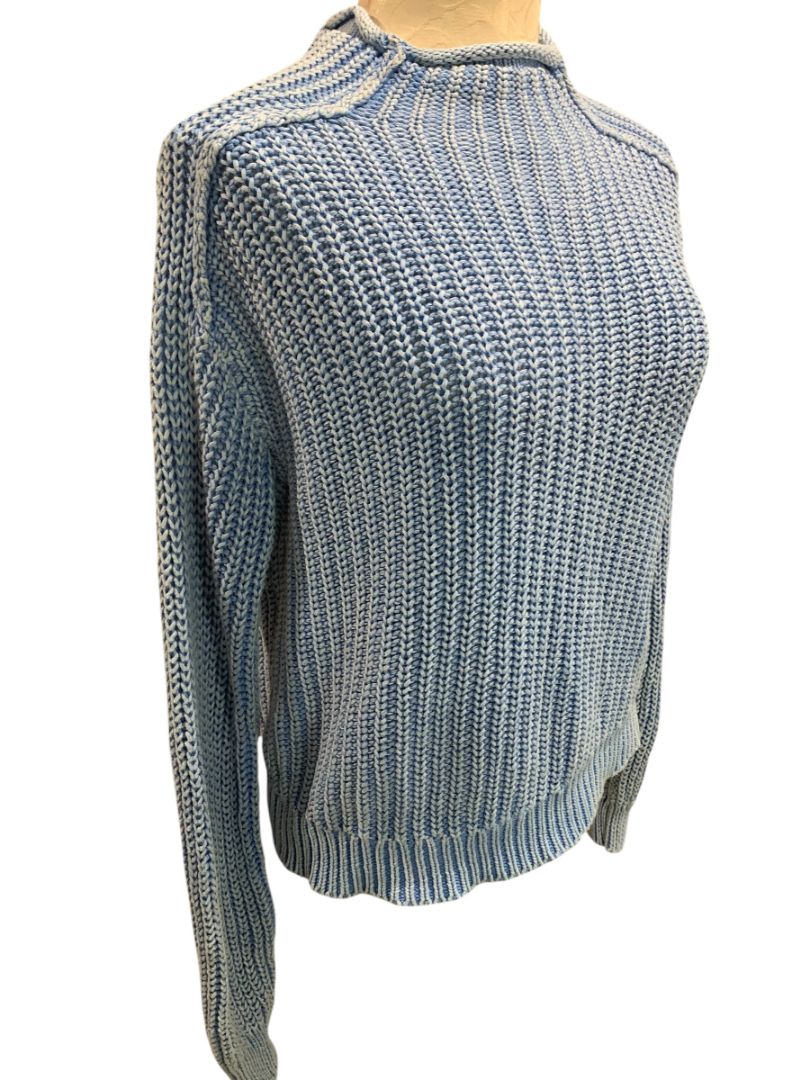 Size XS Z Supply Womens Rollneck Style Blue Fade Look