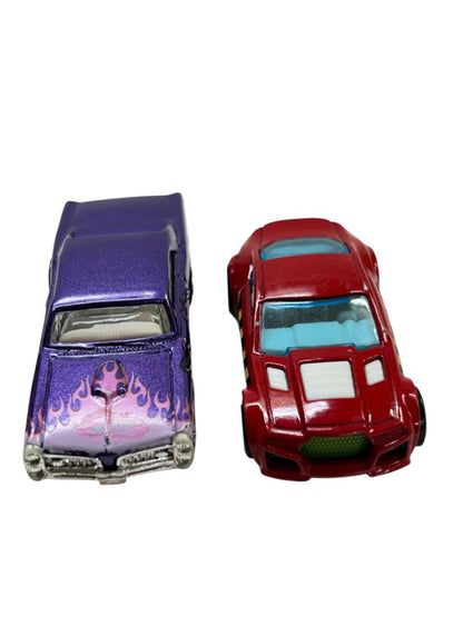 2 Hot Wheels Diecast Cars Rescue 67 Pontiac GTO Purple