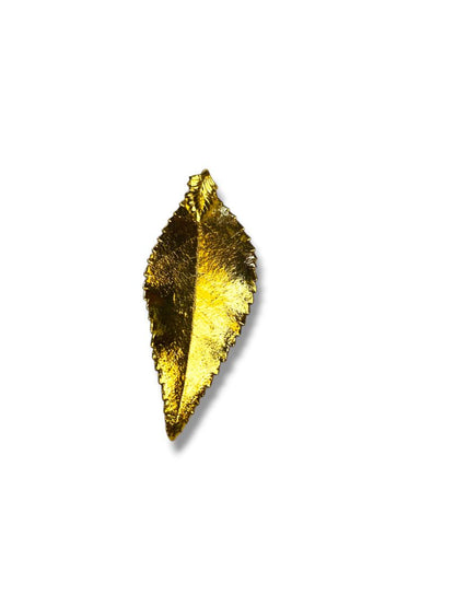 Goldtone Leaf Pendant Detailed 1.75" for Necklace