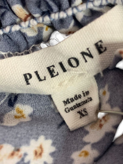 Size XS Pleione Womens Off Shoulder Floral Blouse Boho Loose Fit