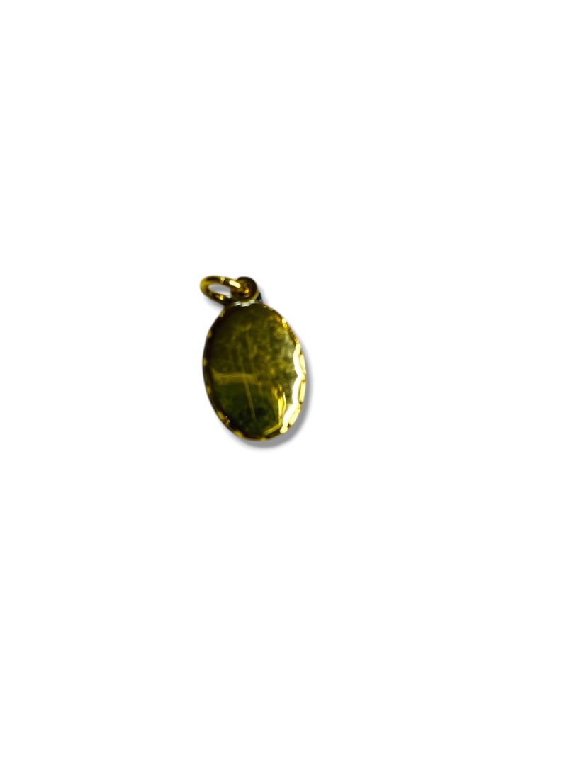 Cameo Rose Pendant Charm .6" Lavender Purple Pink Goldtone Setting