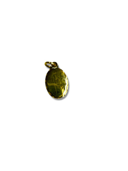 Cameo Rose Pendant Charm .6" Lavender Purple Pink Goldtone Setting