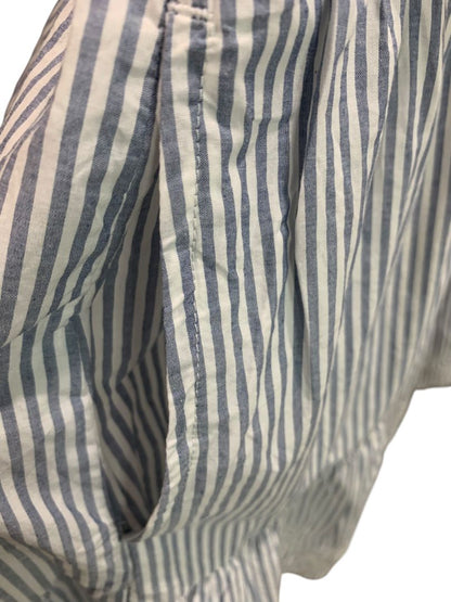 Size XS Petite Gap Womens Blue White Striped Cotton Dress Pockets Eyelet Hem