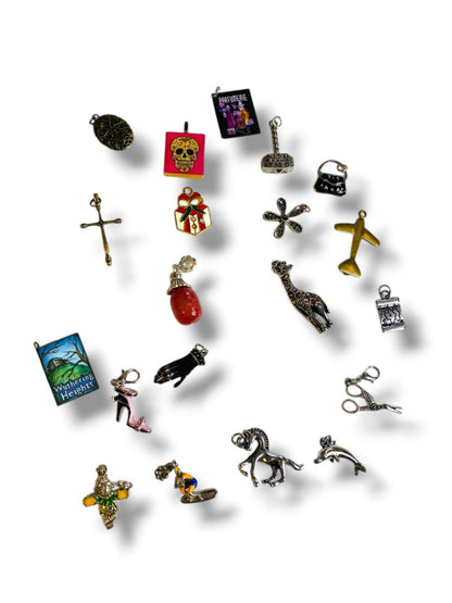 Lot of 20 Pendant Charms Jewelry Making Animal Map Flower Cross Assorted