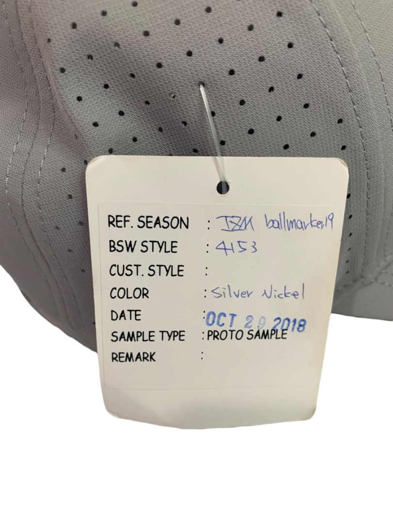 Izod Golf Prototype Cap Hat Adjustable Silver Nickel New One Size Adult