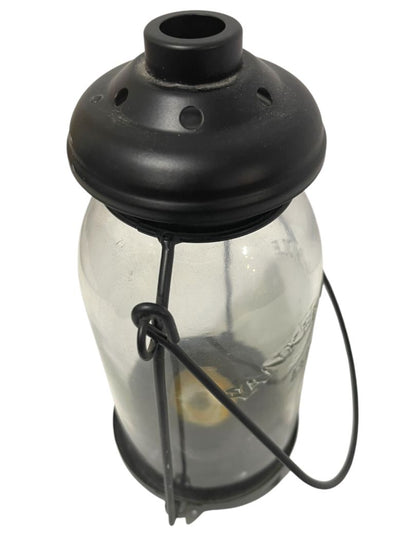 Yankee Candle Black Metal and Glass Votive Tea Light Lantern 10" Tabletop or Hanging