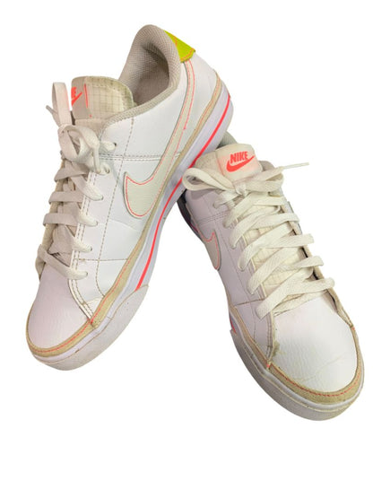 Size 8.5 Women Nike Court Legacy Next Nature Hot Punch Contrast FJ4568-100