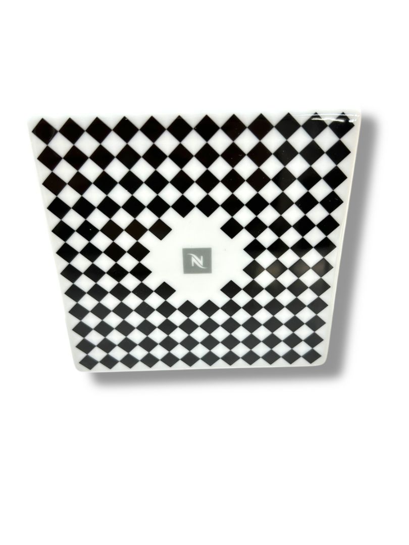 New Porcelain Coaster Paris Style Made in Portugal Black White