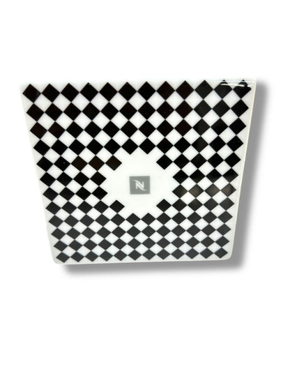 New Porcelain Coaster Paris Style Made in Portugal Black White