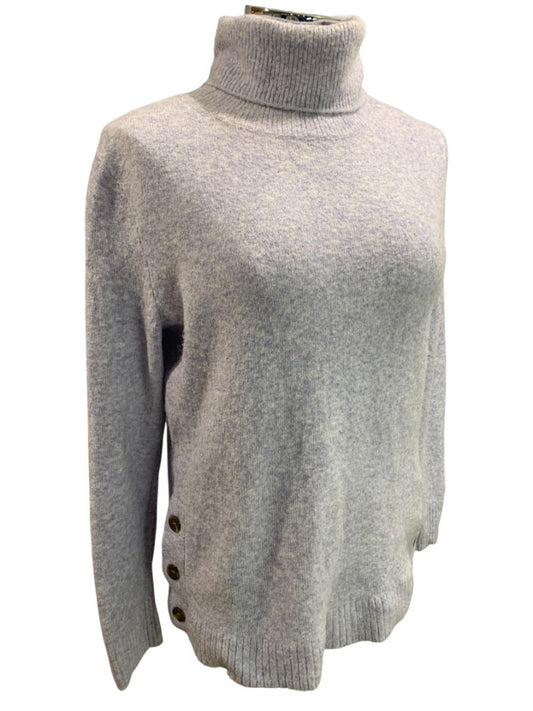 Size XS J.Crew Button Turtleneck Womens Extra Soft Yarn Lilac BC907