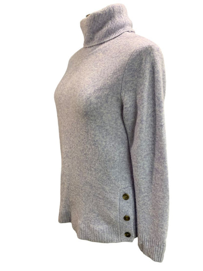 Size XS J.Crew Button Turtleneck Womens Extra Soft Yarn Lilac BC907