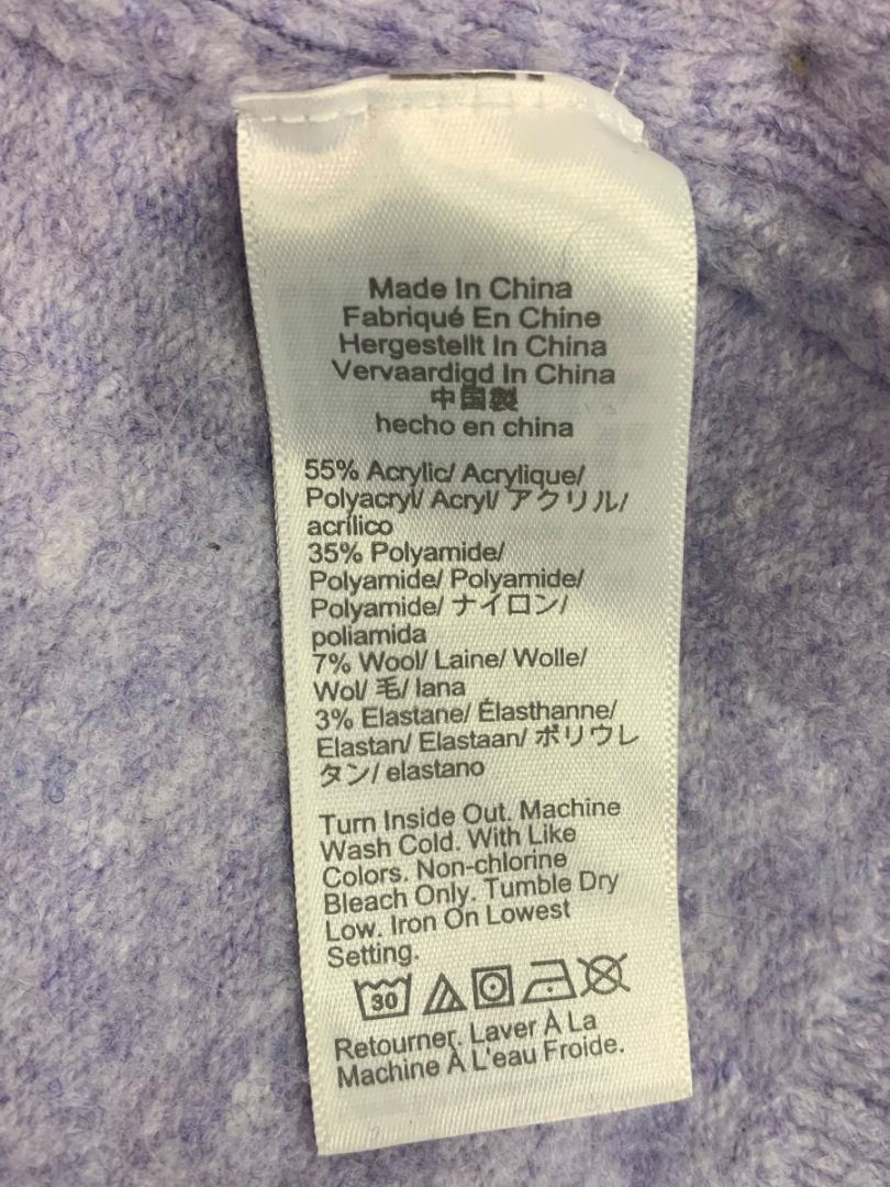 Size XS J.Crew Button Turtleneck Womens Extra Soft Yarn Lilac BC907