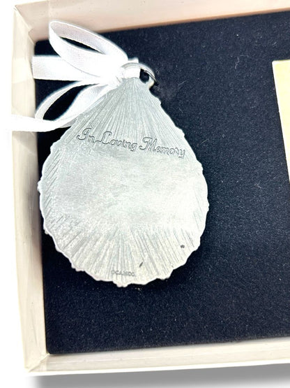 New Memorial Ornament Silvertone in Box "Those We Love Don't Go Away . . ."