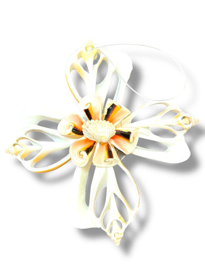 Seashell Snowflake Ornament 5.25" Diameter Shell Hanging