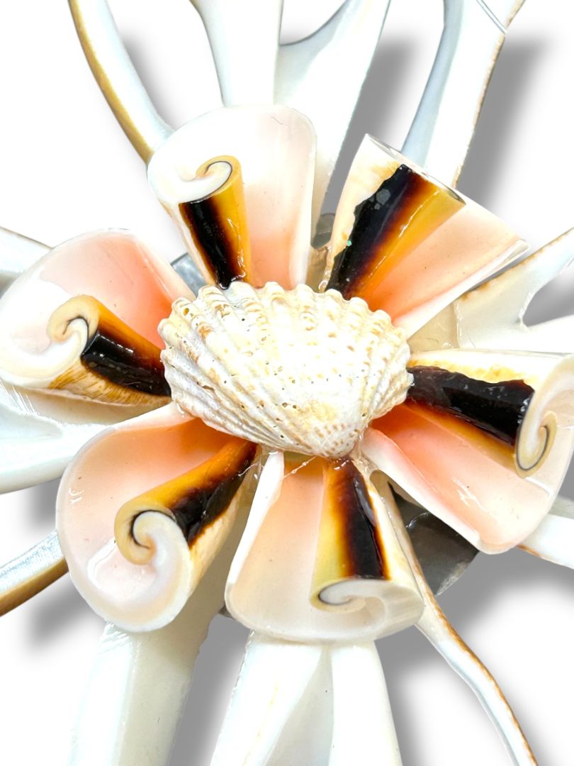 Seashell Snowflake Ornament 5.25" Diameter Shell Hanging