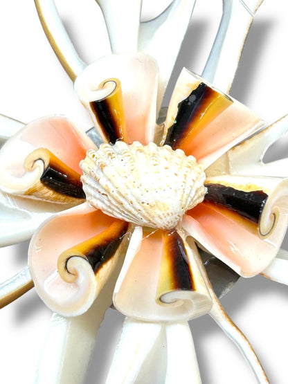 Seashell Snowflake Ornament 5.25" Diameter Shell Hanging