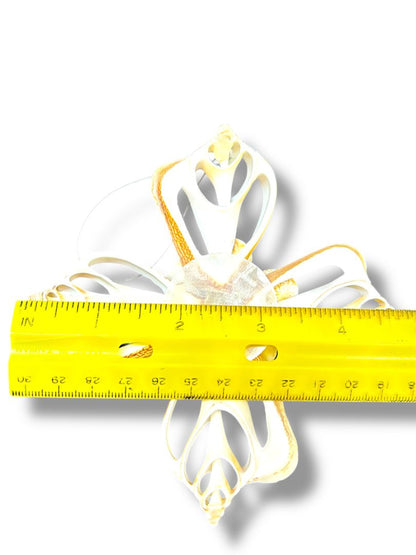Seashell Snowflake Ornament 5.25" Diameter Shell Hanging
