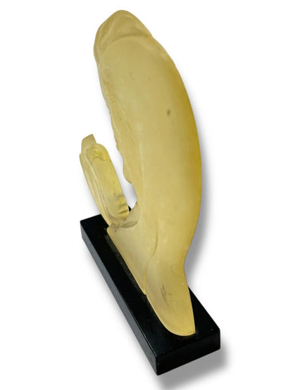 Vintage Midcentury Lucite Icon With Jesus Mary & Joseph 5.4"
