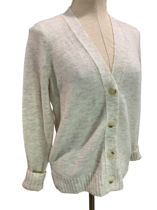 Size XS Loft Marled Cream Sweater Cardigan Womens V-Neck