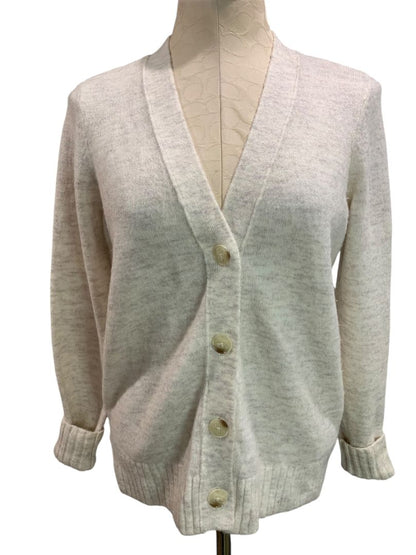 Size XS Loft Marled Cream Sweater Cardigan Womens V-Neck