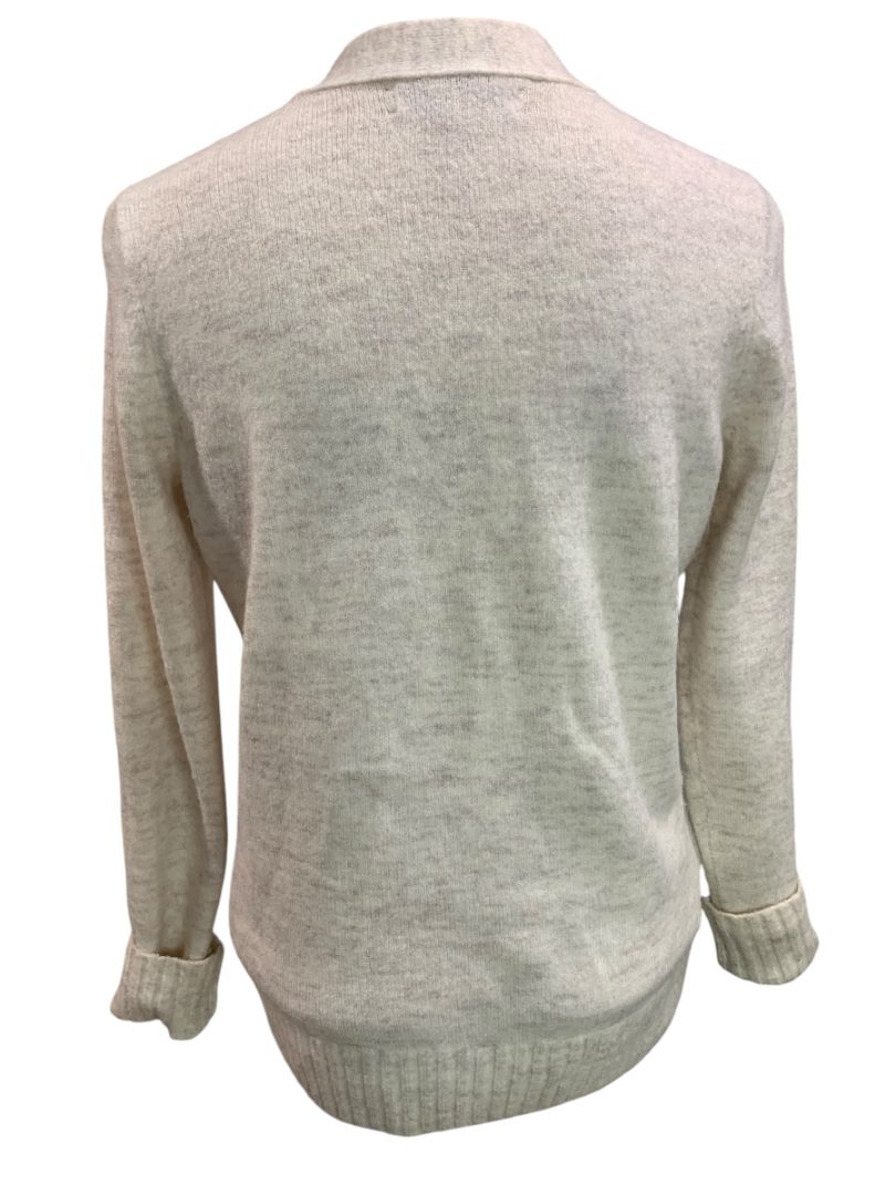 Size XS Loft Marled Cream Sweater Cardigan Womens V-Neck