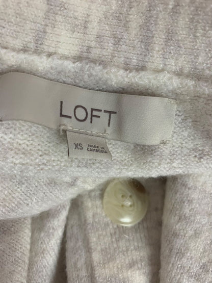 Size XS Loft Marled Cream Sweater Cardigan Womens V-Neck