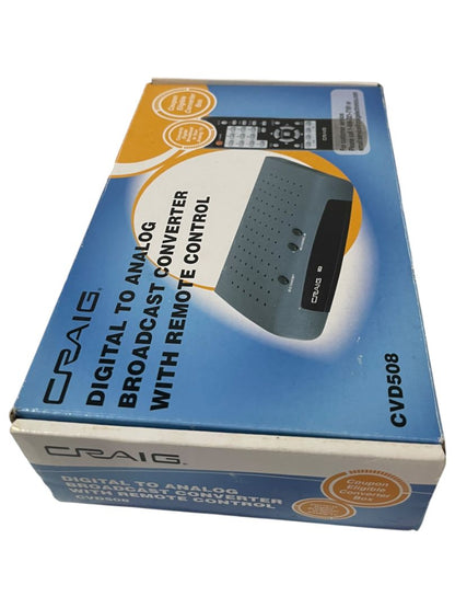 Craig Digital to Analog Broadcast Converter with Remote Control New Open Box CVD508