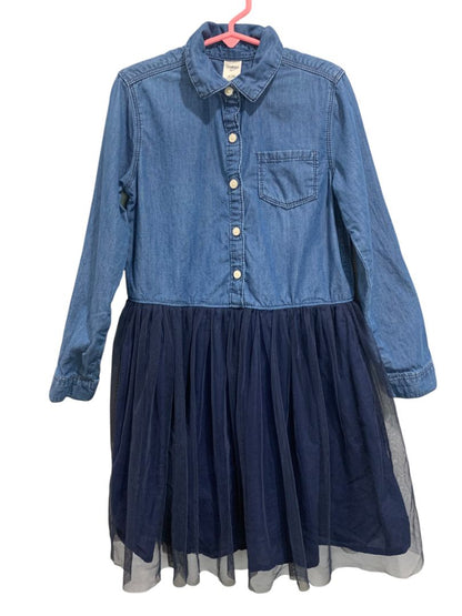 Size 7 (7A) OshKosh B'Gosh Girls Youth Tulle Denim Remix Dress