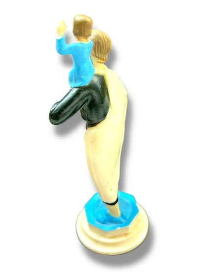 Vintage Saint Christopher Plastic 4" Statue Carrying Child