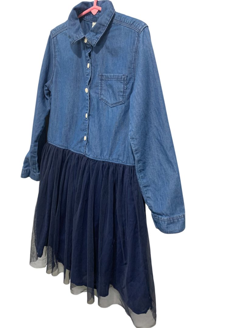 Size 7 (7A) OshKosh B'Gosh Girls Youth Tulle Denim Remix Dress