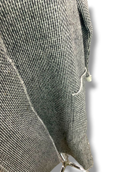 Medium Ellen Fisher Woven Long Cardigan Jacket Snap Up Wool Cotton