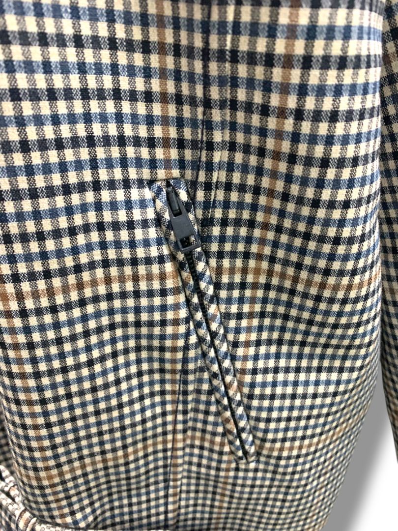 Size XL Nordstrom Signature Womens Sienna Check Moto Jacket Wool Blend