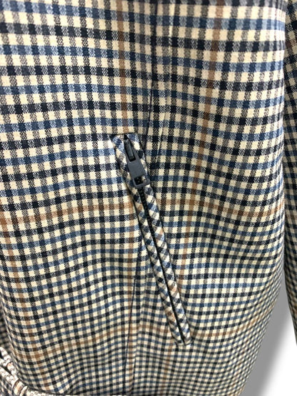 Size XL Nordstrom Signature Womens Sienna Check Moto Jacket Wool Blend