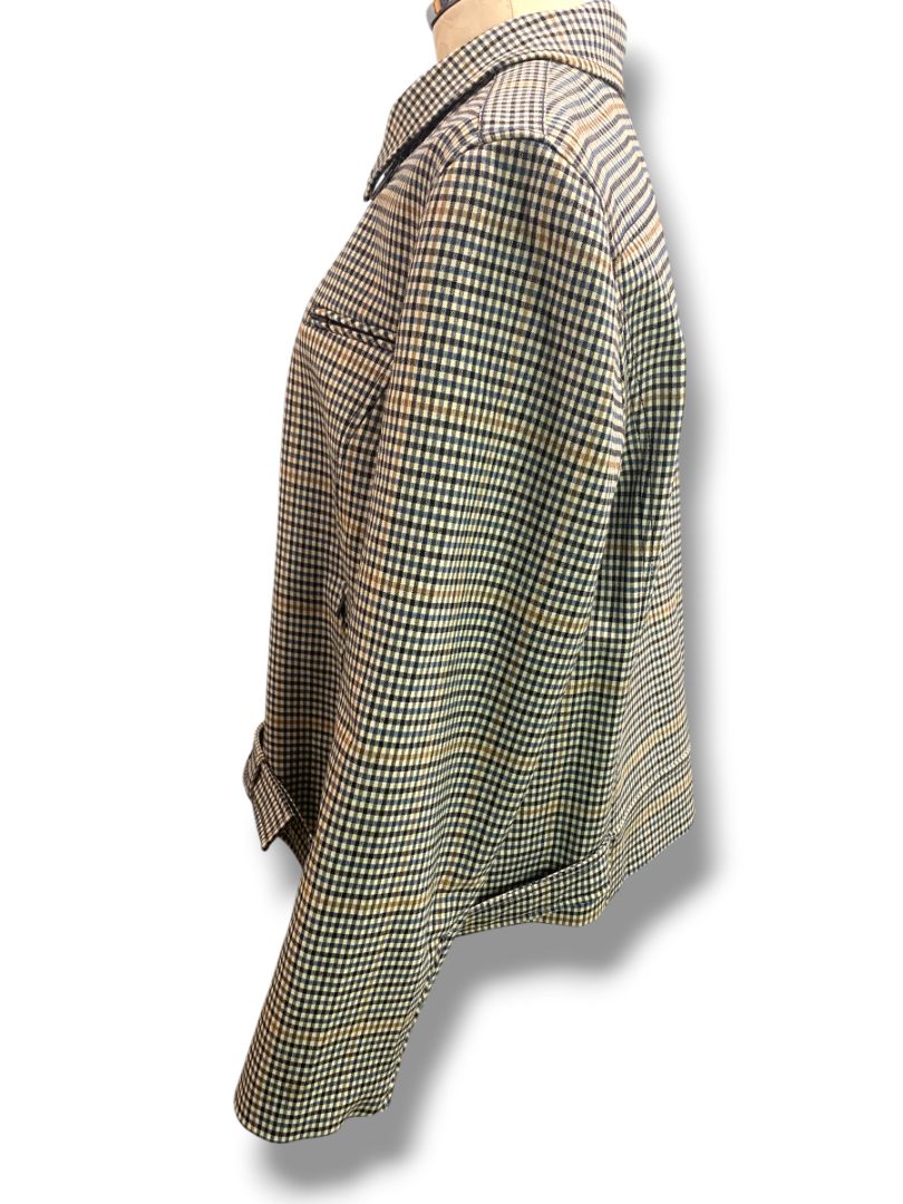 Size XL Nordstrom Signature Womens Sienna Check Moto Jacket Wool Blend