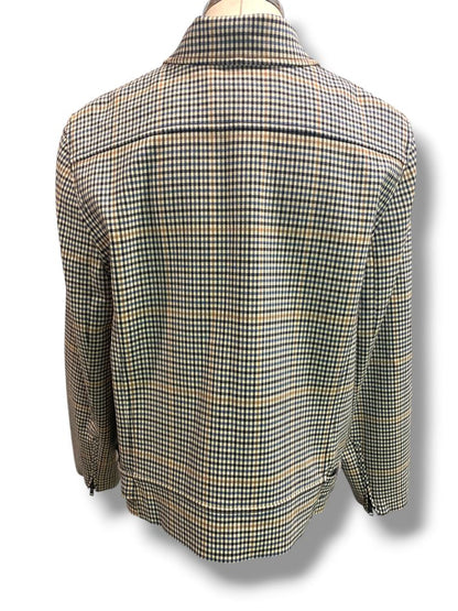 Size XL Nordstrom Signature Womens Sienna Check Moto Jacket Wool Blend