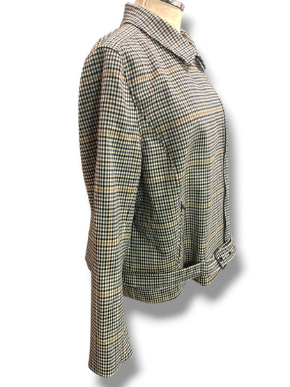 Size XL Nordstrom Signature Womens Sienna Check Moto Jacket Wool Blend